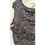 David Meister  Black Sequin Sleeveless Dress Size 6 2456 Photo 3