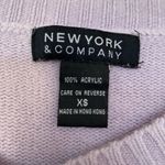 NY&Company lavender knit sweater boat neckline size XSmall EUC Photo 1