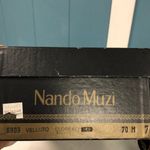 Vtg 80s Nando Muzi VELLUTO velvet embroidered gold thread pumps women’s size 7.5 Black Photo 1