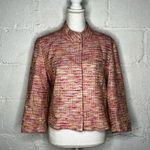 Lilly Pulitzer Women's Pink 3/4 Sleeves Tweed Three Button Blazer Jacket Photo 0
