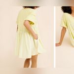Free People NWT  Catalina Mini Dress - lightning bolt yellow - XS oversized Photo 4
