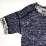Madewell  Textured Sweatshirt Dress: Heathered Navy Photo 4