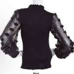 Almost Famous Juniors ™ 3D Flower Illusion Sleeve Mock Sweater Photo 8