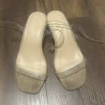 Clear 2 inch heels Tan Size 7.5 Photo 0