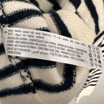 ZARA  Black Ecru Striped Oversized Wool V-neck Cardigan Chunky Buttons Sz Medium Photo 8