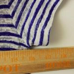 EXPRESS Striped T Shirt Graphic Tee Trendy Crewneck Blue White Womens Cotton M Photo 3