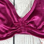 Free People Intimately Bra Rhiannon Soft Small Stretch Velvety Bralette Berry Photo 3