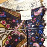 Black Bead Bohemian Floral Kimono with crochet Trim Photo 5