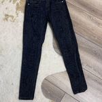 ZARA  mid rise black snake print skinny jeans Photo 1
