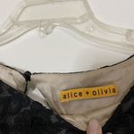 Alice + Olivia Josephine Black Silk Lace Peplum Cocktail Dress size 2 Photo 3