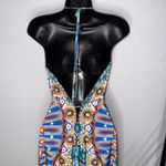 Venus Fairy Rhinestone Halter Maxi Dress High‎ Low Colorful Bohemian Sleeveless Flowy Photo 5