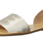 Loeffler Randall new ❁ Sawyer Snake Flat Sandals ❁ Ivory Metallic Gold Leather ❁ Photo 1