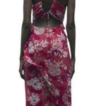ZARA  Maxi Dress Printed Ruffles Floral Pink Sleeveless Chiffon V-Neck Large NWT Photo 10