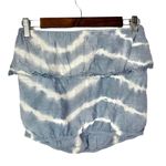 American Eagle  AEO Blue & White Tie Dye Strapless Tube Top XS Photo 2