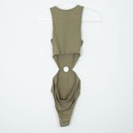 Princess Polly  Green Cutout Sleeveless Ribbed Oriana Bodysuit Womens‎ Size 4 Photo 8