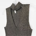 A.L.C. Colby Choker Neck Knit Tank Dark Metallic Shimmer Size Small Photo 1