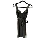 Taboo Black Empire Waist Chiffon Beaded Knee Length Dress Small Whimsygoth Y2K Photo 3