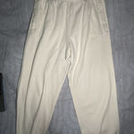 Adidas White Ribbed Joggers Photo 0