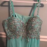 Aqua Prom Dress Blue Size L Photo 1