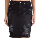 Ksubi  Hi & Wasted Skirt Black Wash Posh Blasted Womens Pencil Mini Skirt Size 25 Photo 1