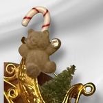 Vintage Christmas Tree,‎ Teddy Bear, Candy Cane Brooch Photo 4