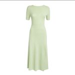 Maje NWT Ruche Vert Tie-Back MIDI Dress in Light Green Size 40/L Photo 4