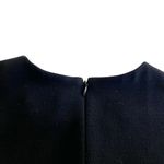 Shoshanna  Solid Black Scalloped Crepe Short Sleeve Top Size 0 Photo 3