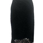 Rafaella NWT Rafaela Black Lace Midi Skirt MSRP $69 Whimsigoth Witchcore Vamp Romantic Photo 0
