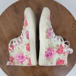 Aeropostale  Women's‎ Sneakers 7 Multi Floral Print Canvas High Round Toe Lace Up Photo 2