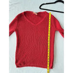 Wooden Ships  Red V Neck KNnit Sweater SIZE XS/S Photo 3
