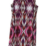 Athleta Sleeveless Ikat Print Dress Medium Soft Modal Stretch Knit Travel Dress Photo 0