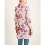 Chico's Womens Floral Side Slit Tunic Top Pink Sz 3 (XL) Feminine Flowy Longline Photo 15