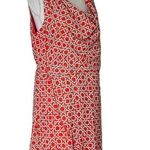 Suzy Shier XL SUZY SHEIR Sleeveless Drape Neckline Faux Wrap Geometric Print Dress Photo 1