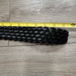 Valerie Stevens NWT  Black Braided Bonded Leather Belt Silver Tone Buckle Sz S/M Photo 4