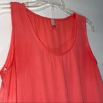 Coral Sleeveless Ruffle Hem Top Small Pink Photo 1