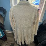 Molly Bracken  luxe cream diamond pattern S/M cardigan sweater Photo 2