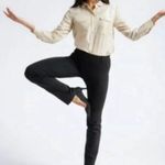 Betabrand Womens Flat Front Classic Yoga Flare Leg Dress Pants Black Medium Photo 1