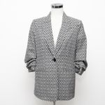 Elie Tahari Jenna Geometric Scrunched Blazer Photo 1