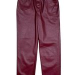 Madewell the perfect vintage straight jean women’s size 27 red vegan leather Photo 0