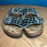 Birkenstock  Arizona Birko-Flor Croc Embossed Slides Sandals Jade Gleam Women 7 Photo 4