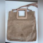 TMRW STUDIO Blush Milo Fold Over Suede Bag Crossbody Top Handle Anthropologie Pink Photo 2