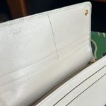 Prada  Beige Saffiano Leather Double Snap Long Wallet Photo 6