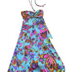 Puglia for Fly Botique by Jean Marie Butterfly Midi Dress Size S/M NWT Blue Photo 0