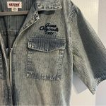 Guess Women's Striped Denim Overalls Photo 6
