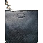 Coach Black Leather Wristlet Pouch Cosmetic Bag With Strap Photo 1