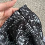 The Limited 🦋 Black Silver Lace A-Line Mini Pencil Skirt Size 8 Formal Party NYE Photo 4