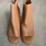 Cole Haan Chandra OT Leather Bootie Pecan Peep Toe Sandal Block Heel Size 7.5 Photo 6