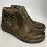 Aetrex Tessa sweater ankle boots brown leather women’s size 7.5 Photo 1