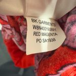 B.O.G Collective Strapless Floral Smocked Top Jumpsuit size Small Red Photo 10