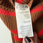 Free People Easy Street Brown and Red Striped Cropped Rib Knit Sweater size XS Photo 8